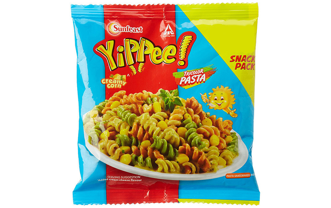 Sunfeast YiPPee Creamy Corn Tricolor Pasta   Pack  70 grams